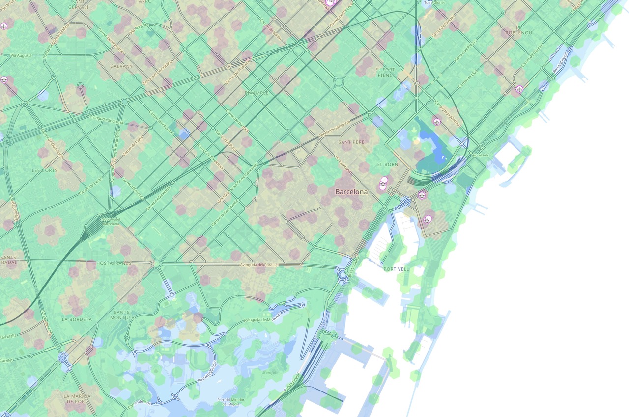 Screenshot - centermaps view of Barcelona