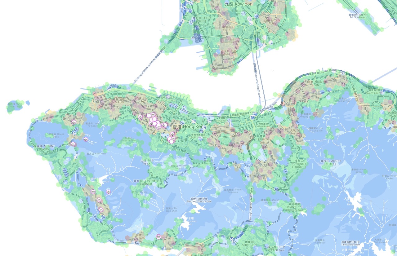 Screenshot - centermaps view of Hong Kong