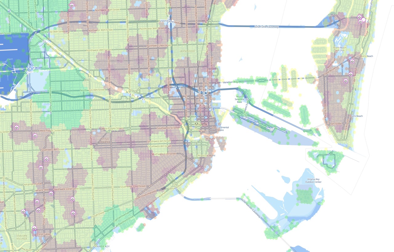 Screenshot - centermaps view of Miami