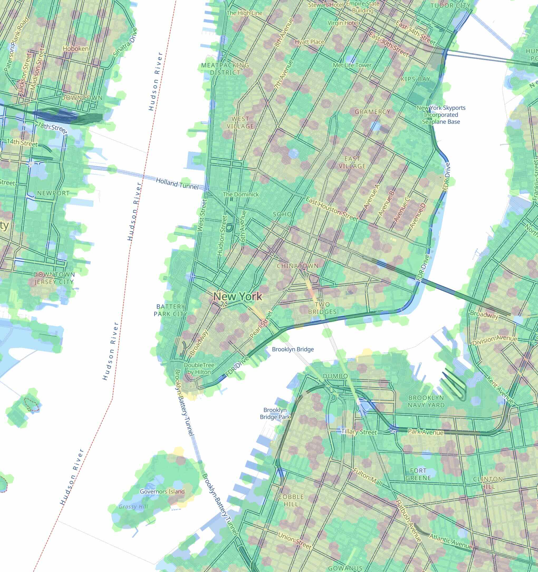 CenterMaps screenshot of New York