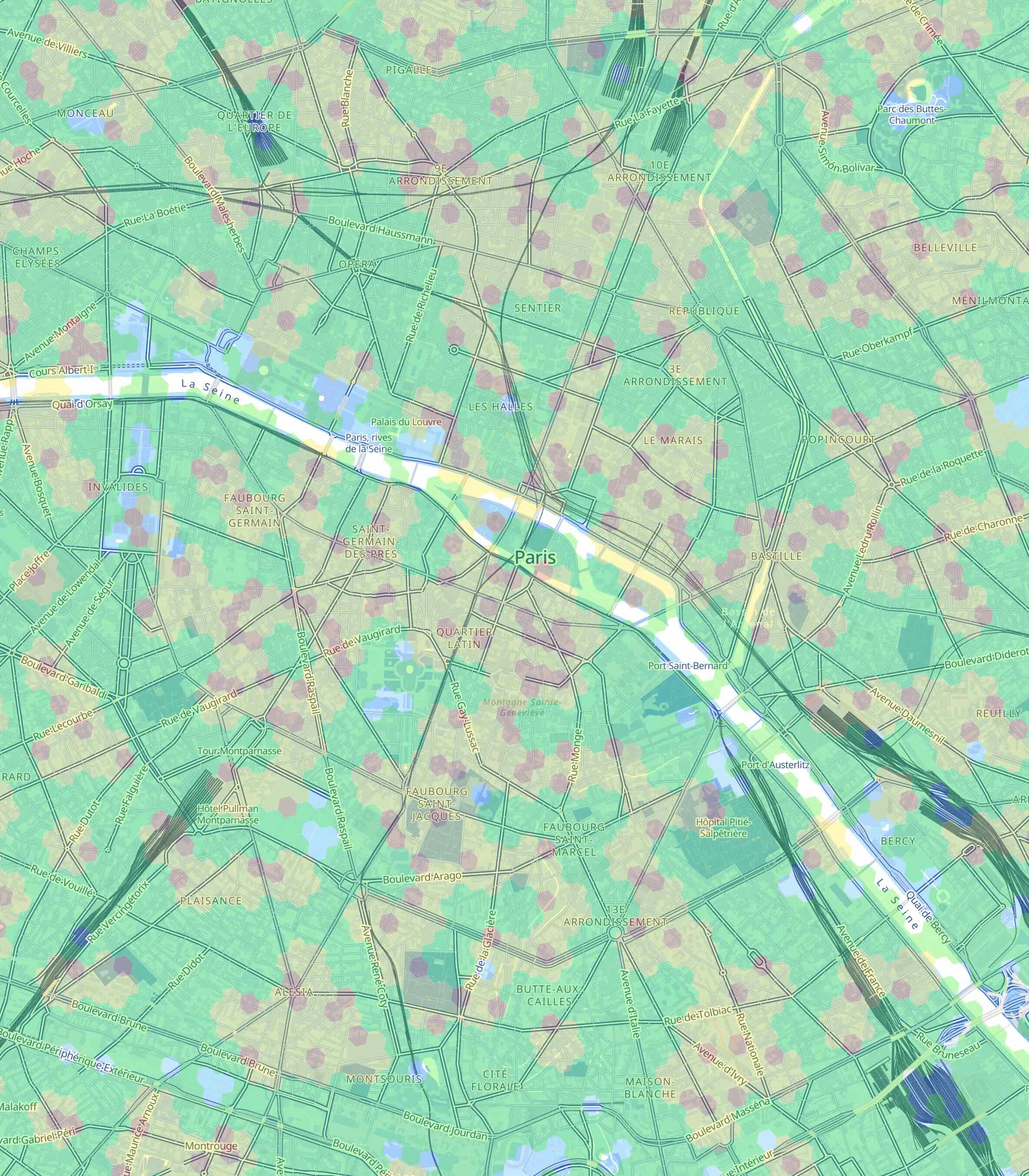 Screenshot - centermaps view of Paris