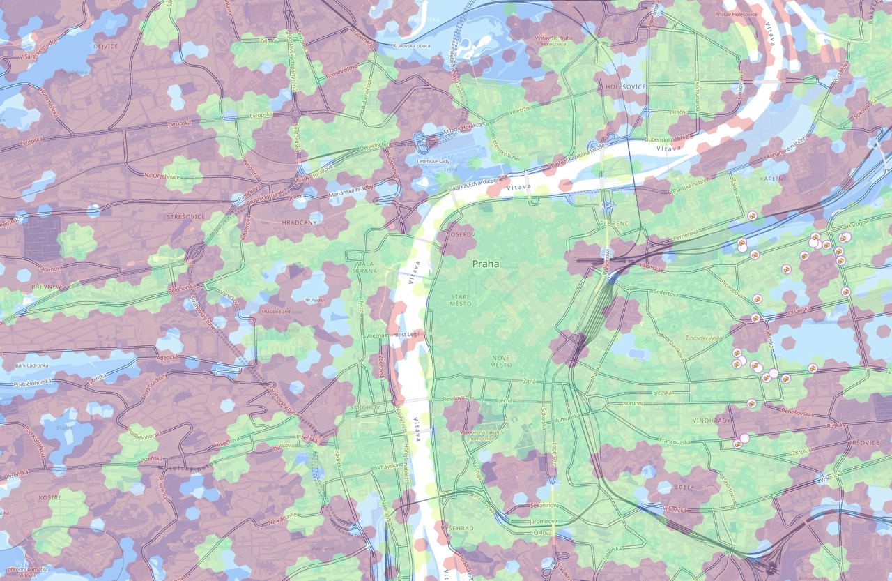 Screenshot - centermaps view of Prague