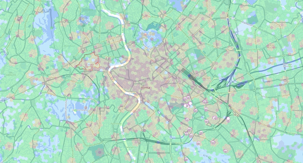 Screenshot - centermaps view of Rome