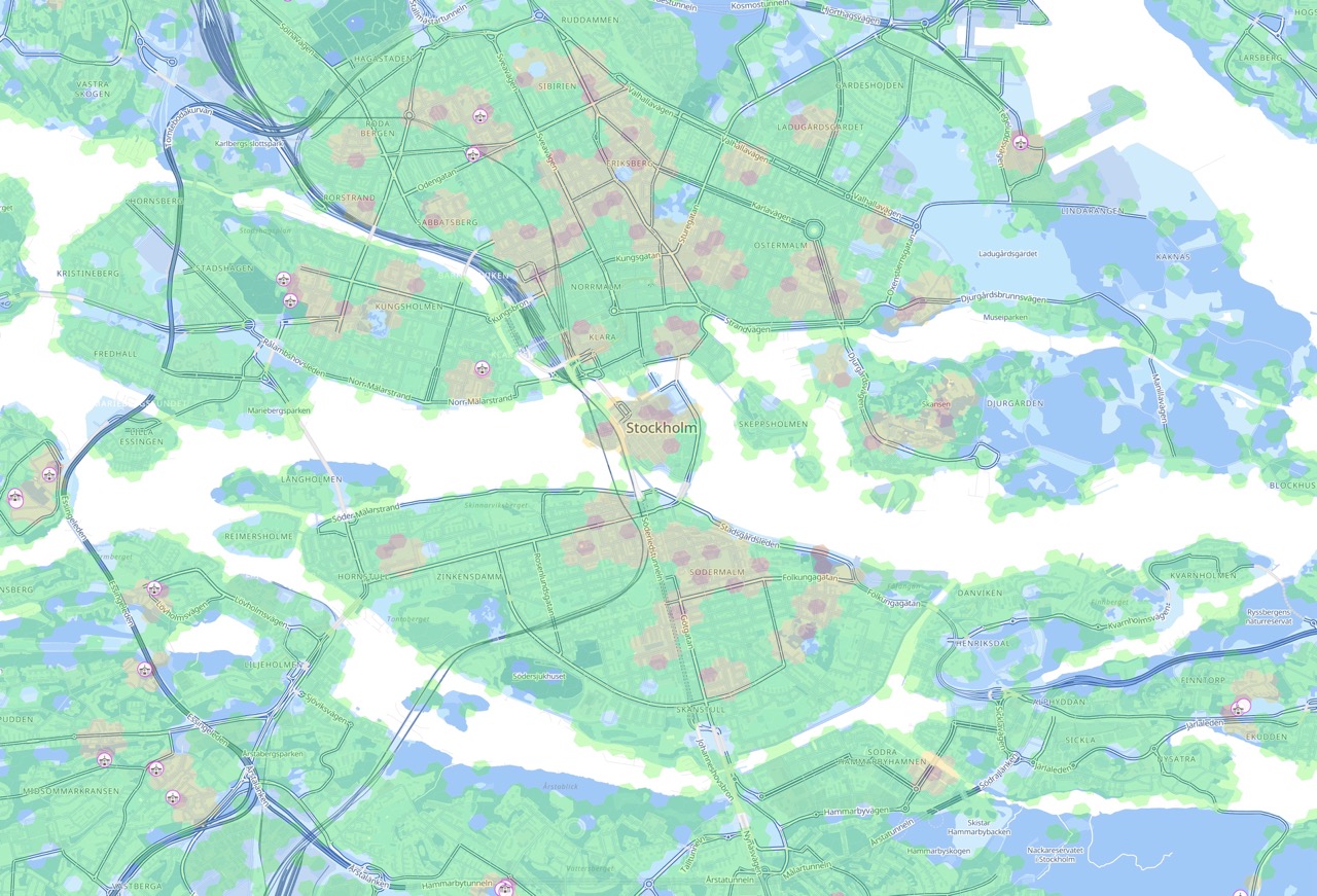 Screenshot - centermaps view of Stockholm